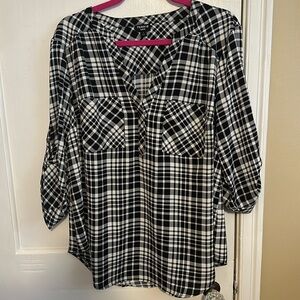 TORRID Harper Studio Crepe de Chine Pullover 3/4 Sleeve